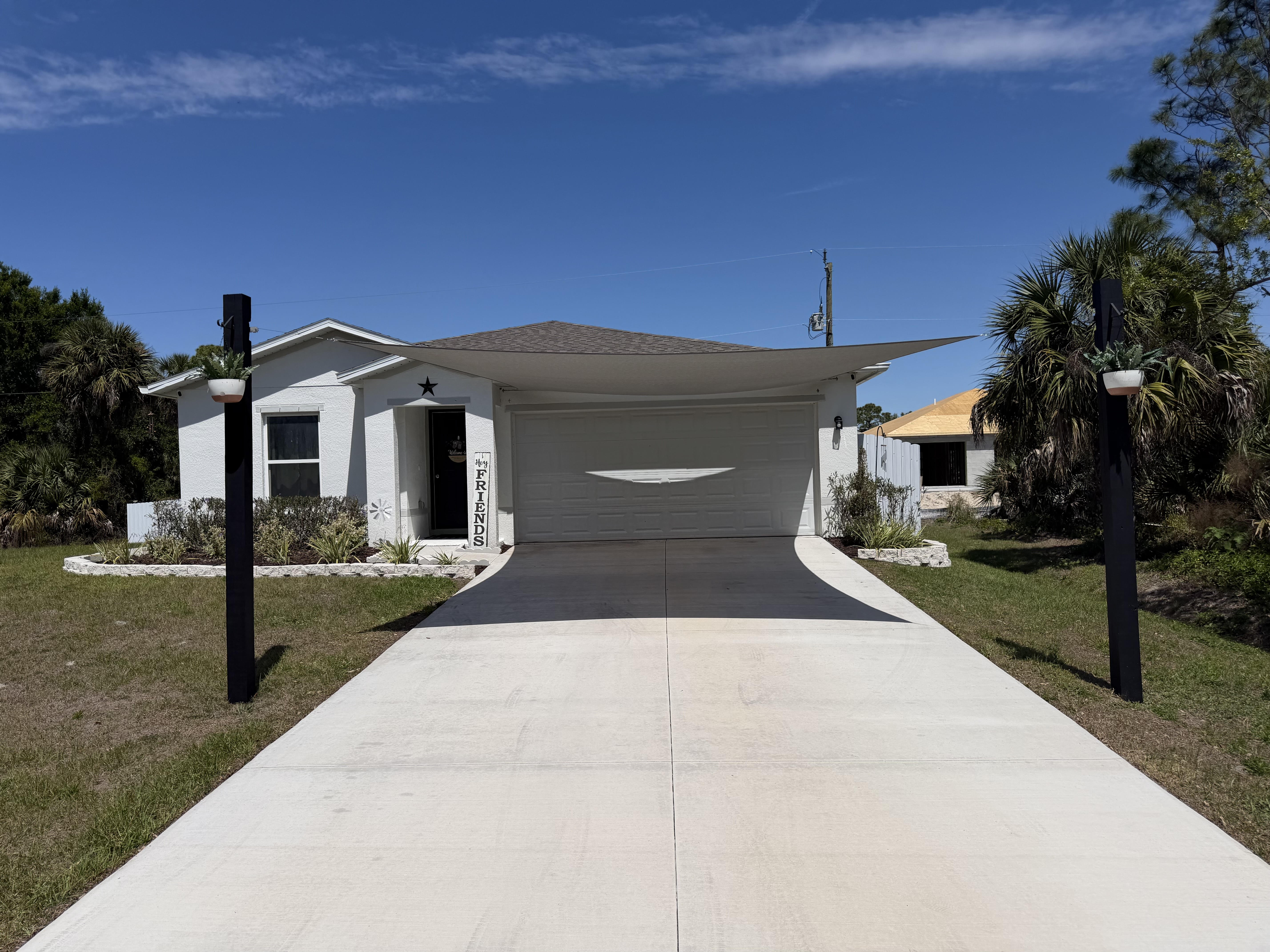 Driveway shade install